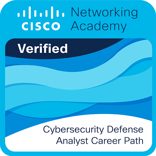 Cybersecurity Defense Analyst Career Path badge